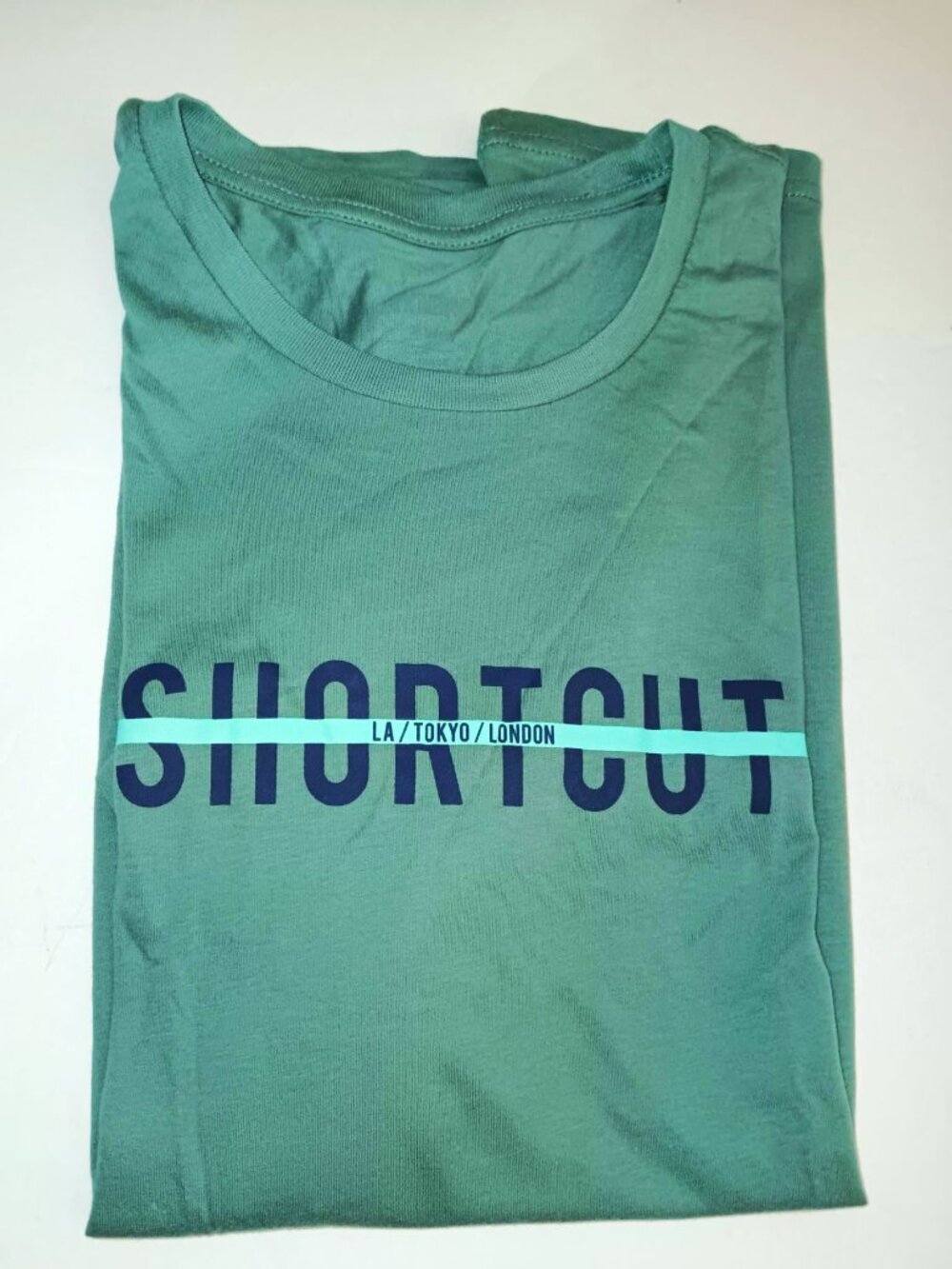 Mavi slim fit, short sleeved, sage size large Turkish cotton Shortcut logo Tee.